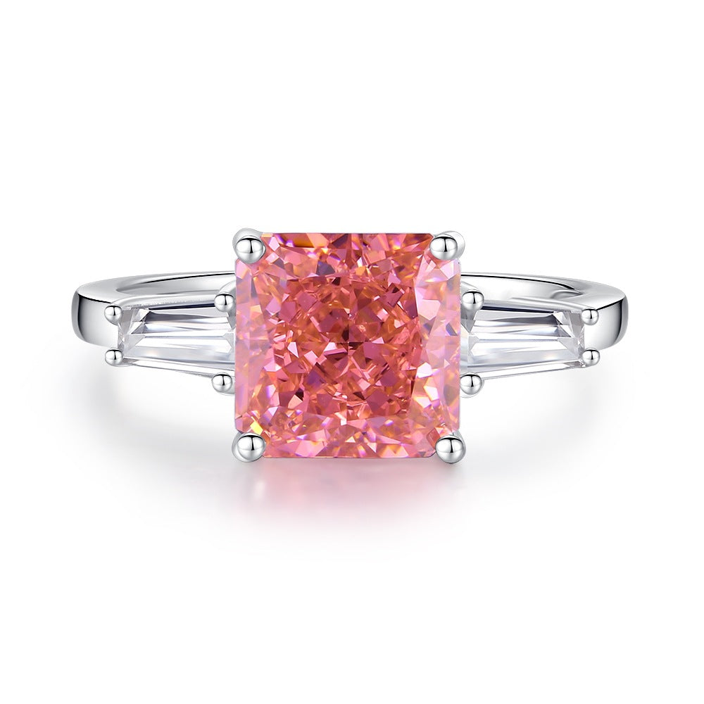 S925 Sterling Silver Ring Padparadscha Pink