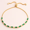 Colored Zircon Tennis Necklace Copper 18K