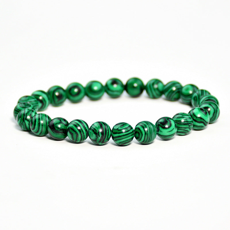 Handmade Natural Gemstone Round Bead Elastic