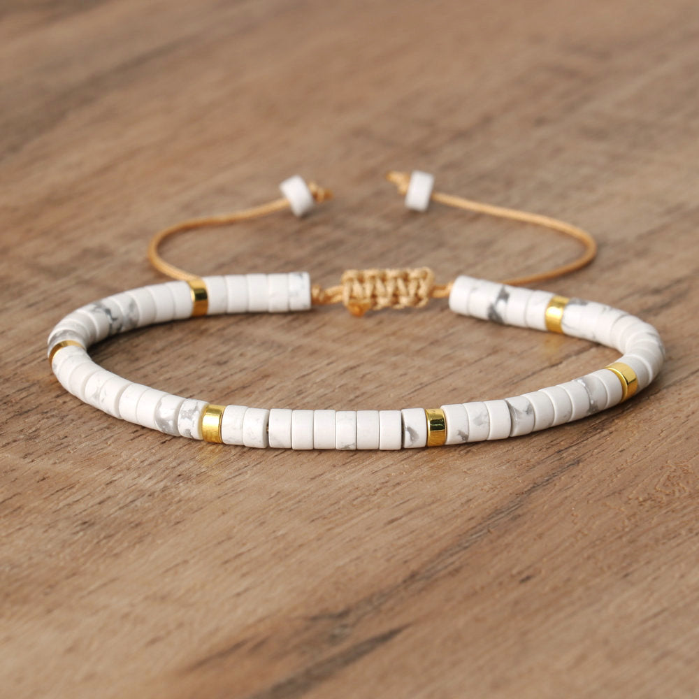 Natural Stone Beaded Bracelet Handmade