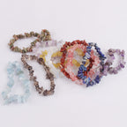 Natural Stone Chip Bracelet Irregular Gemstone Fragments Elastic Handmade Bohemian Healing Reiki Jewelry For Women Men - View 2