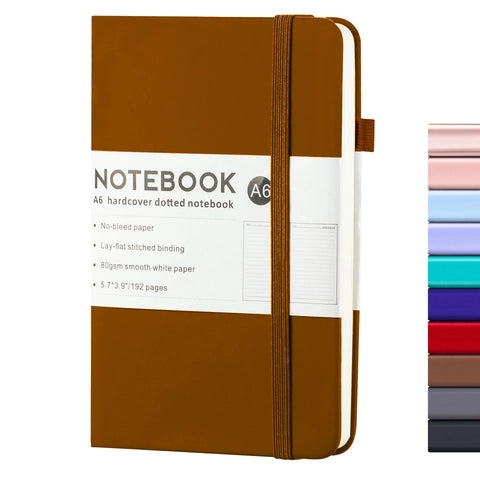 Wholesale Hardcover PU Leather Notebook Journal With Elastic Band - Caramel color A6