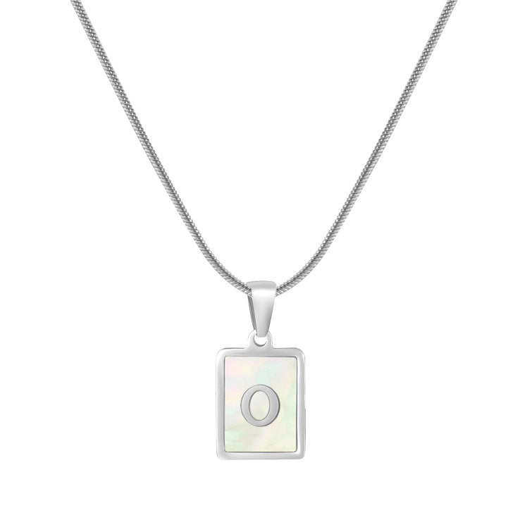 Initial Alphabet Necklace Stainless Steel