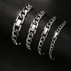 Cuban Link Bracelet Stainless Steel Polished Bold NK Chain Hip Hop Punk Style Jewelry Buckle For Men Women - View 2
