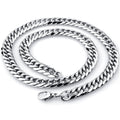 Cuban Link Chain Necklace Bracelet Stainless