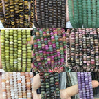 Natural Stone Beads Rondelle Abacus Shape Smooth Spacer For DIY Jewelry Making Handicraft Handmades