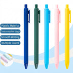 Retractable Ballpoint Pen Plastic Matte Minimalist Macaron Morandi Color Smooth Writing Office School Stationery