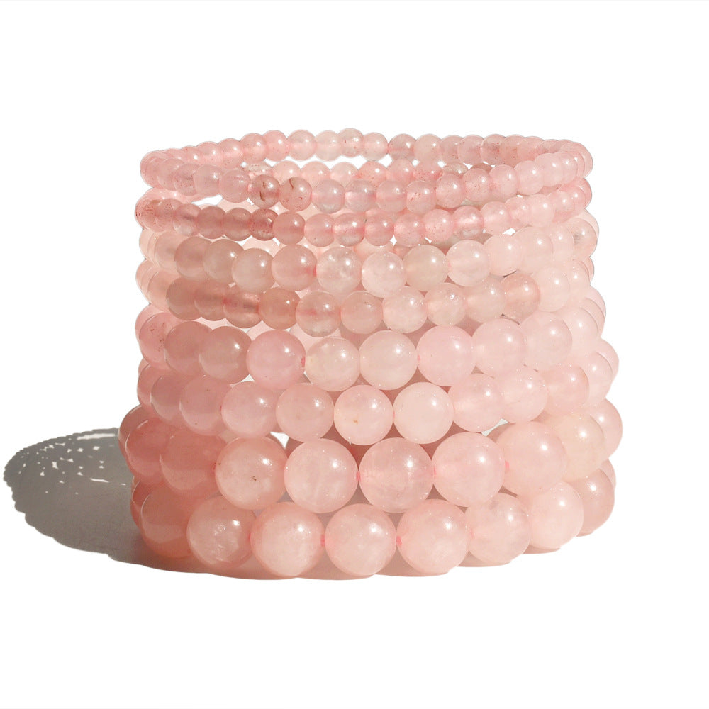 Handmade Natural Gemstone Round Bead Elastic Bracelet Healing Crystal Jewelry For Women Men Multi Colors - View 5