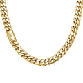 Wholesale Stainless Steel 18K Gold Plated Hip Hop Cuban Link Chain Necklace