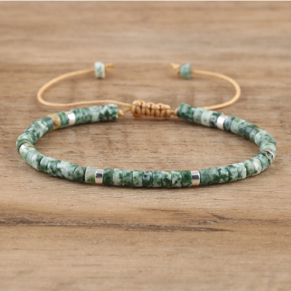 Natural Stone Beaded Bracelet Handmade