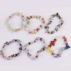 Natural Stone Chip Bracelet Irregular Gemstone Fragments Elastic Handmade Bohemian Healing Reiki Jewelry For Women Men - View 4