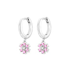 Fashion Zircon Earrings Brass Jewelry Hoop Ear Cuff Flower Drop Women Elegant Decorative Accessories - View 4