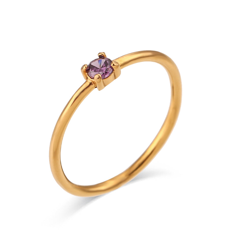 Minimalist Thin Band Ring Stainless Steel