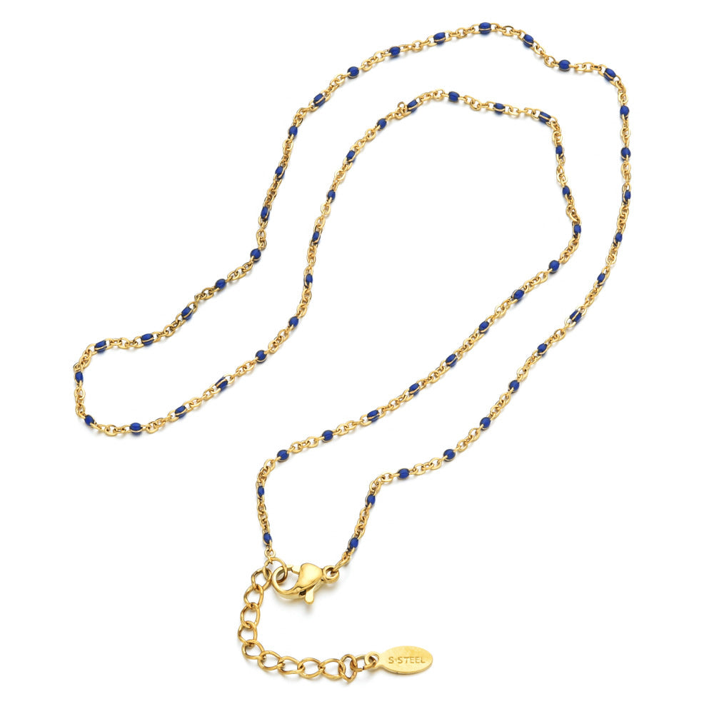 Colorful Enamel Bead Stainless Steel