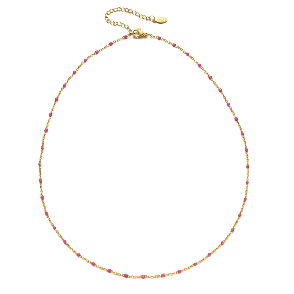 Colorful Enamel Bead Stainless Steel