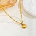 Heart Pendant Necklace — Copper Zircon, 18K Gold Plated, Light Luxury Collarbone Chain