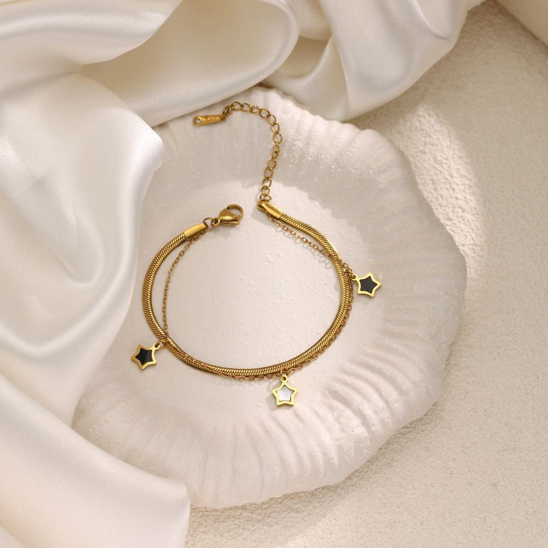 Cross-Border Best Seller Stainless Steel Bracelet — 18K Gold, Trendy & Premium