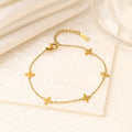 Heart Star Moon Titanium Steel Bracelet — 18K Gold Plated