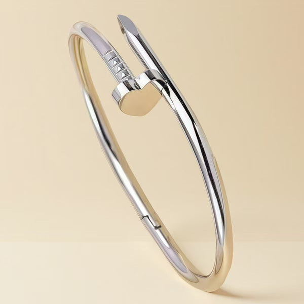 Clover & Heart Bangle Set — Titanium Steel, Fade-Resistant, 4 Styles