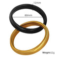 SZ28TwinRingGoldBlackBangle