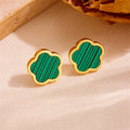 TZ013-StripeGreen-Earring