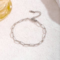 Paperclip Chain Bracelet and Necklace Set — 304 Stainless Steel Hip-Hop Punk