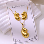 Retro Palace Starfish Earrings & Necklace Set — 18K Gold Plated