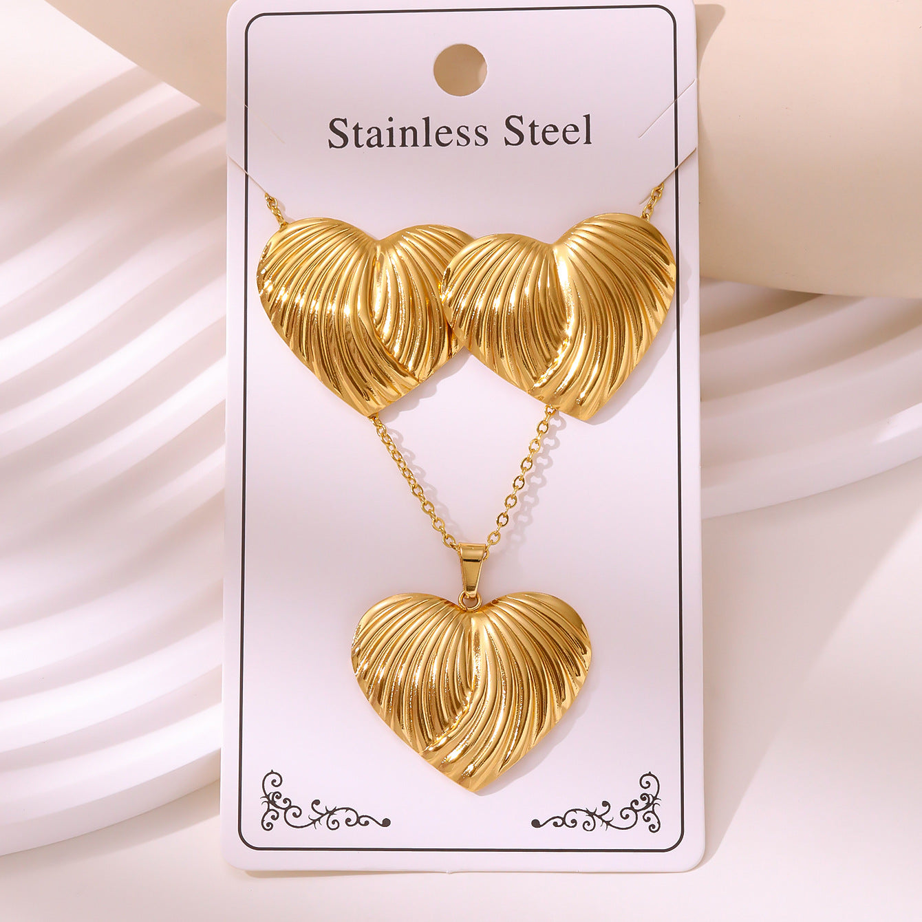 Retro Palace Starfish Earrings & Necklace Set — 18K Gold Plated
