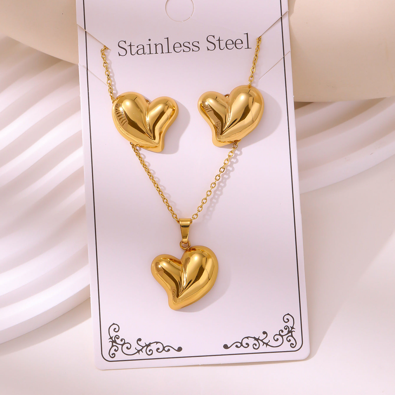 Retro Palace Starfish Earrings & Necklace Set — 18K Gold Plated