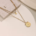Geometric Heart Pendant Necklace — 18K Gold, Light Luxury, Minimalist Collarbone Chain