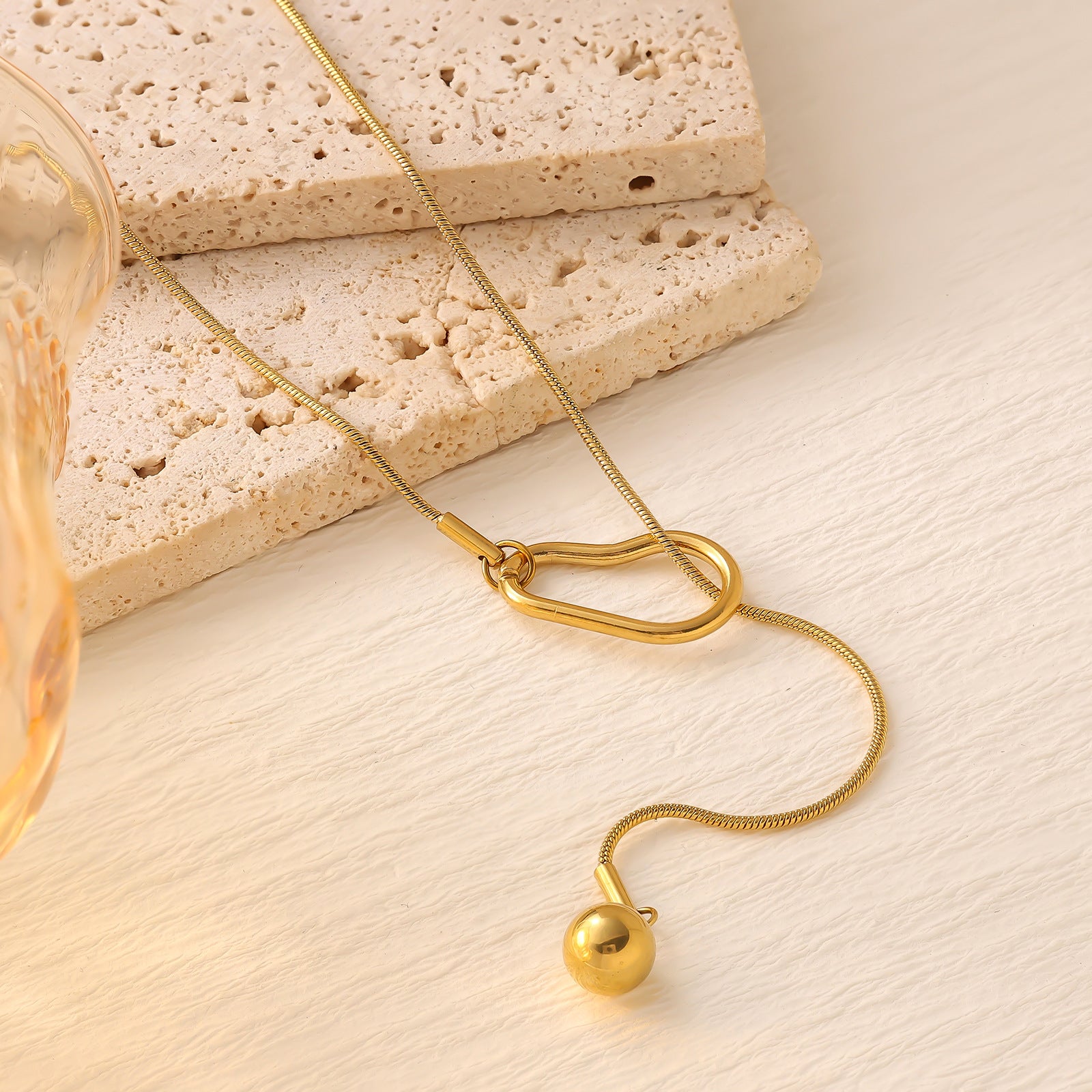 18K Gold Plated Titanium Steel High-End Layered Choker Necklace — Summer New