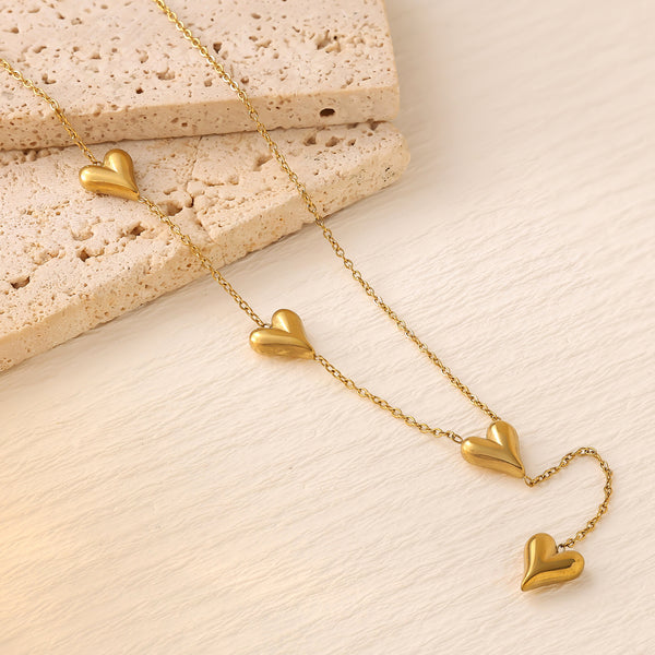 18K Gold Plated Titanium Steel High-End Layered Choker Necklace — Summer New