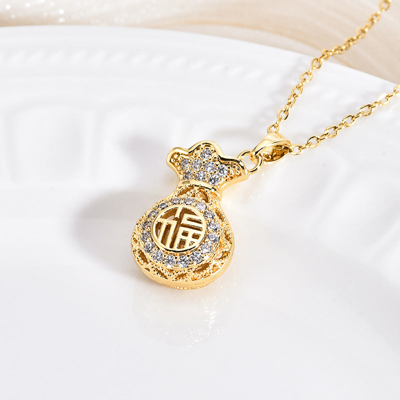 Copper Zircon Crystal Pendant Necklace — 18K Gold Plated, 21 Styles, Fade-Resistant