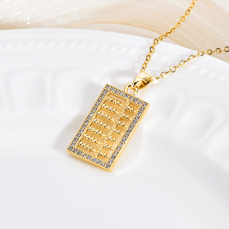 Copper Zircon Crystal Pendant Necklace — 18K Gold Plated, 21 Styles, Fade-Resistant