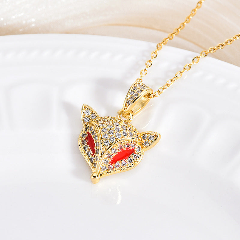 Copper Zircon Crystal Pendant Necklace — 18K Gold Plated, 21 Styles, Fade-Resistant