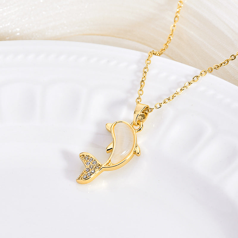 Copper Zircon Crystal Pendant Necklace — 18K Gold Plated, 21 Styles, Fade-Resistant