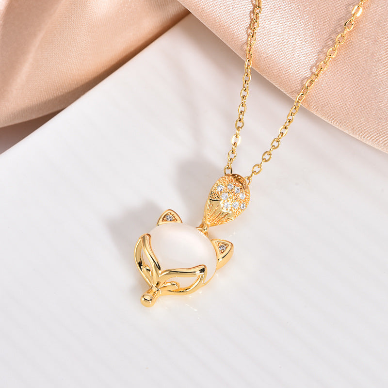 Copper Zircon Crystal Pendant Necklace — 18K Gold Plated, 21 Styles, Fade-Resistant