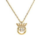 Copper Zircon Crystal Pendant Necklace — 18K Gold Plated, 21 Styles, Fade-Resistant