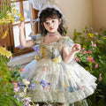 Girls Summer Wizard of Oz Lolita Princess Dress — Fluffy Puff Sleeveless Party Gown for Kids