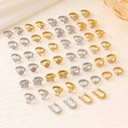 Zircon Heart Cross Butterfly Ear Cuffs — Stainless Steel, 18K Gold, 25 Styles