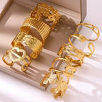 Statement 304 Stainless Steel Open Bangle — Wide, Trendy, High-End