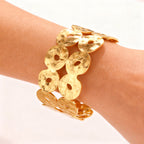 Statement 304 Stainless Steel Open Bangle — Wide, Trendy, High-End