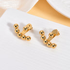Geometric Stud & Hoop Earrings — Titanium Steel, 18K Gold, 19 Styles to Choose