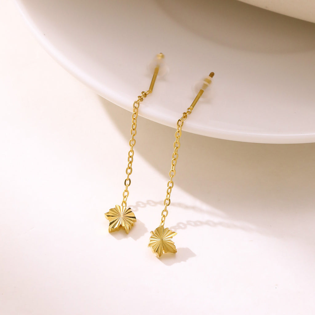 Four-Leaf Clover Butterfly Star Tassel Earrings — Stainless Steel, 14 Designs, EU/US Fashion