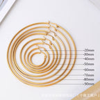 Classic Round Line Hoop Earrings — Stainless Steel, Polished, Multi-Size
