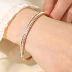Star-Dust Full-Zircon Titanium Steel Bangle — 18K Gold, Fade-Resistant