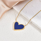 Large Heart Pendant Necklace — Titanium Steel, 18K Gold, 5 Colors