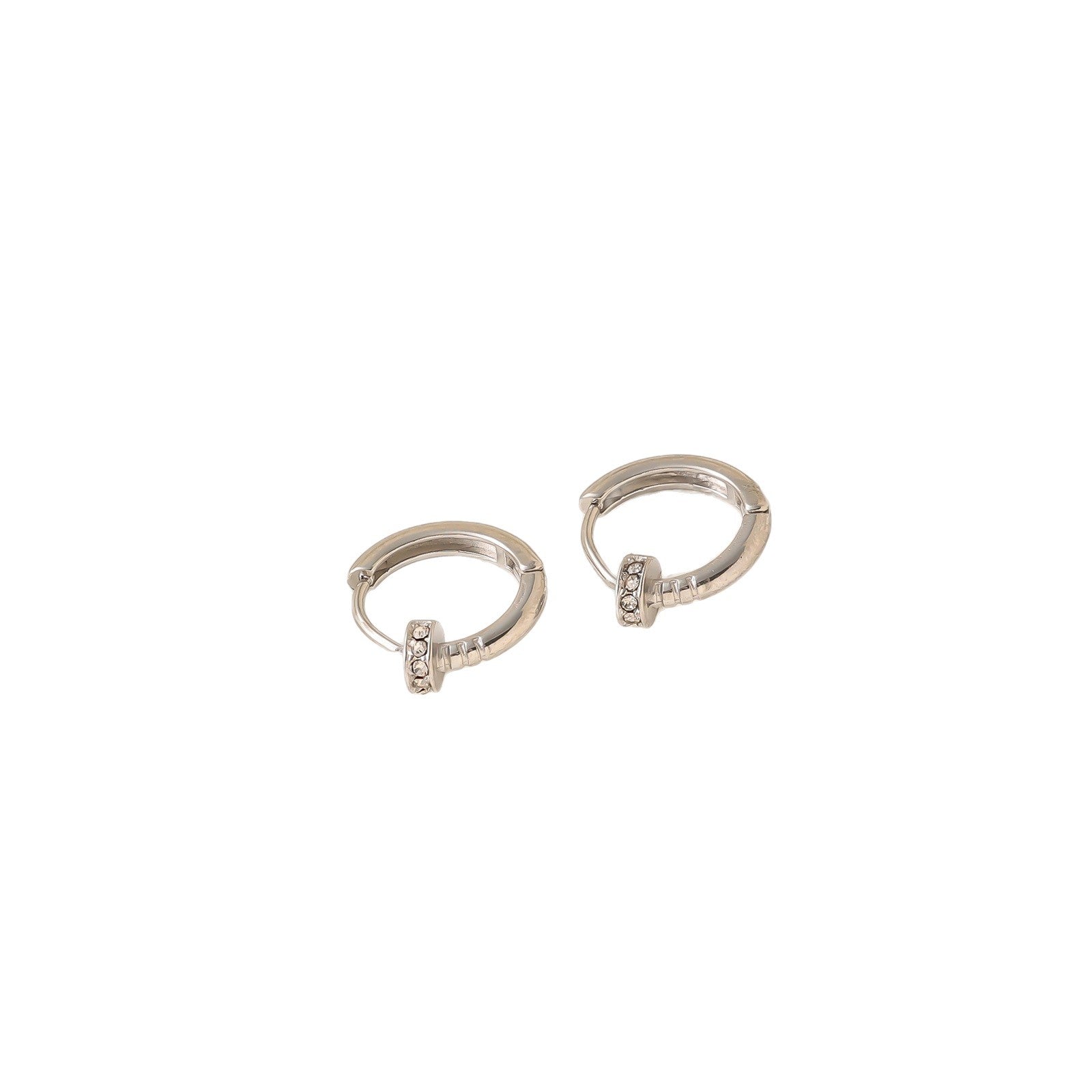 Light Luxury Crystal Crown Flower Dolphin Earrings — Stainless Steel, 18K Gold