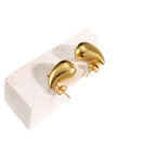 Solid Drop-Shape Stud Earrings — Stainless Steel, 18K Gold Plated, Amazon Best Seller