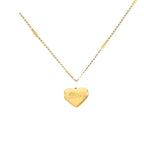 Love Heart Collarbone Necklace — Titanium Steel, Light Luxury, 18K Gold